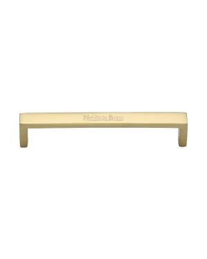 Heritage Brass Cabinet Pull Wide Metro Design 160mm CTC Polished Brass Finish