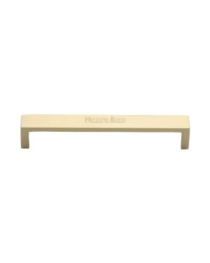 Heritage Brass Cabinet Pull Wide Metro Design 160mm CTC Satin Brass Finish