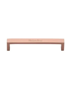 Heritage Brass Cabinet Pull Wide Metro Design 160mm CTC Satin Rose Gold Finish
