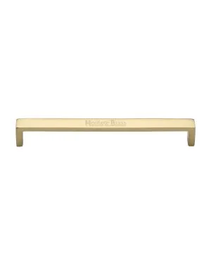 Heritage Brass Cabinet Pull Wide Metro Design 192mm CTC Polished Brass Finish