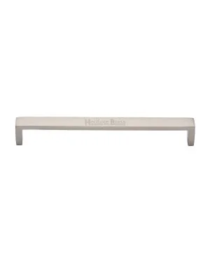 Heritage Brass Cabinet Pull Wide Metro Design 192mm CTC Satin Nickel Finish