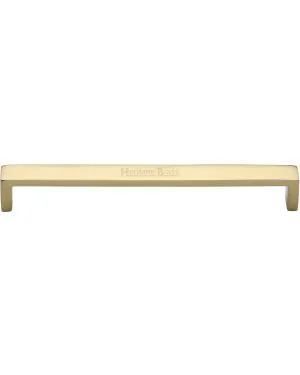 Heritage Brass Cabinet Pull Wide Metro Design 203mm CTC Polished Brass Finish
