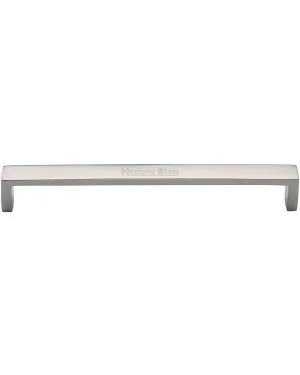 Heritage Brass Cabinet Pull Wide Metro Design 203mm CTC Polished Nickel Finish