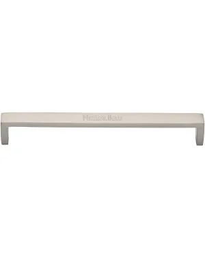 Heritage Brass Cabinet Pull Wide Metro Design 203mm CTC Satin Nickel Finish