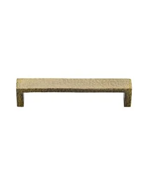 Heritage Brass Cabinet Pull Hammered Wide Metro Design 101mm CTC Antique Brass Finish