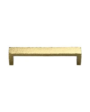 Heritage Brass Cabinet Pull Hammered Wide Metro Design 160mm CTC Polished Brass Finish