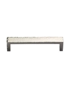 Heritage Brass Cabinet Pull Hammered Wide Metro Design 160mm CTC Polished Nickel Finish