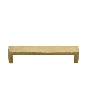 Heritage Brass Cabinet Pull Hammered Wide Metro Design 160mm CTC Satin Brass Finish