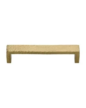 Heritage Brass Cabinet Pull Hammered Wide Metro Design 192mm CTC Satin Brass Finish