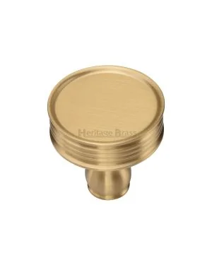 Heritage Brass Cabinet Knob Venetian Design 32mm Satin Brass finish