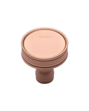Heritage Brass Cabinet Knob Venetian Design 32mm Satin Rose Gold finish