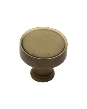 Heritage Brass Cabinet Knob Florence Design 32mm Antique finish