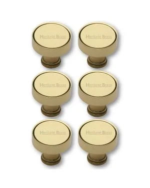Heritage Brass Cabinet Knob Florence Design 32mm Polished Brass finish