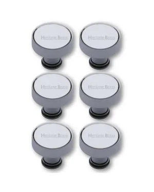 Heritage Brass Cabinet Knob Florence Design 32mm Polished Chrome finish