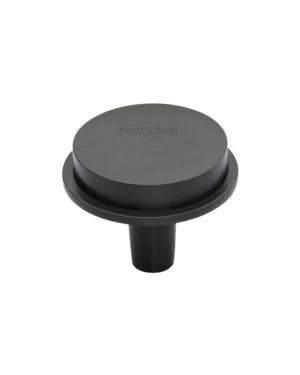 Heritage Brass Flat Round Knob Design 32 mm Matt Bronze finish