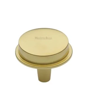 Heritage Brass Flat Round Knob Design 38 mm Polished Brass finish