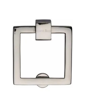 Heritage Brass Square Drop Pull Polished Nickel finish