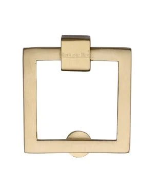 Heritage Brass Square Drop Pull Satin Brass finish