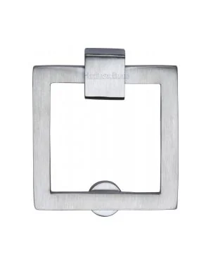 Heritage Brass Square Drop Pull Satin Chrome finish