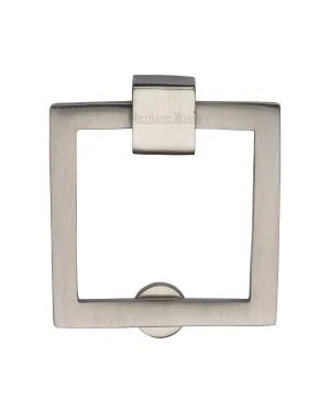 Heritage Brass Square Drop Pull Satin Nickel finish