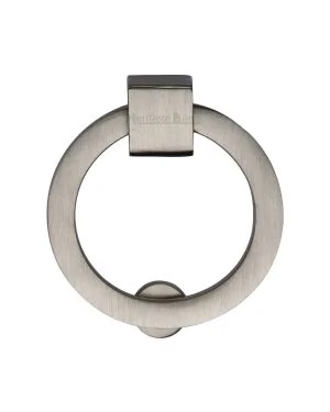 Heritage Brass Round Drop Pull Satin Nickel finish