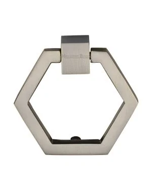 Heritage Brass Cabinet Drop Pull Hexagon Design 51mm Antique Brass finish