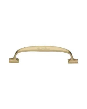 Heritage Brass Cabinet Pull Durham Design 128mm CTC Satin Brass Finish