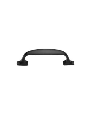 Heritage Brass Cabinet Pull Durham Design 76mm CTC Matt Black Finish