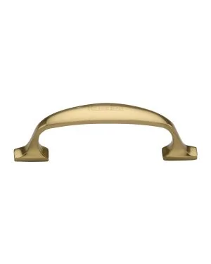 Heritage Brass Cabinet Pull Durham Design 76mm CTC Polished Brass Finish
