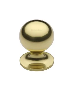 Heritage Brass Cabinet Knob Ball Design 25mm Polished Brass finish