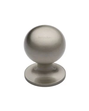 Heritage Brass Cabinet Knob Ball Design 25mm Satin Nickel finish