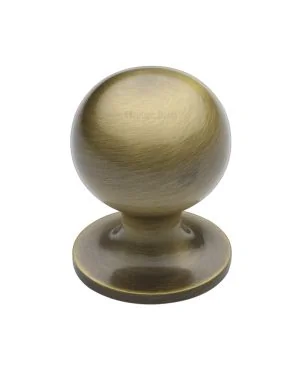 Heritage Brass Cabinet Knob Ball Design 32mm Antique Brass finish