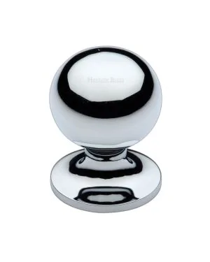 Heritage Brass Cabinet Knob Ball Design 32mm Polished Chrome finish