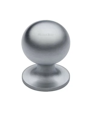 Heritage Brass Cabinet Knob Ball Design 32mm Satin Chrome finish