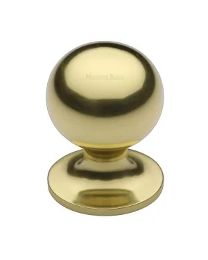 Heritage Brass Cabinet Knob Ball Design 38mm Polished Brass finish