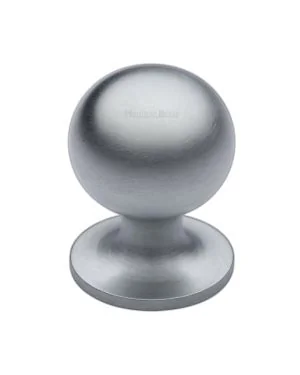 Heritage Brass Cabinet Knob Ball Design 38mm Satin Chrome finish