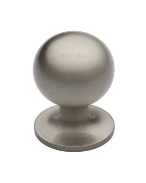 Heritage Brass Cabinet Knob Ball Design 38mm Satin Nickel finish