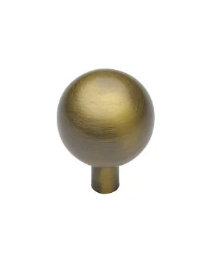 Heritage Brass Cabinet Knob Sphere Design 22mm Antique Brass finish