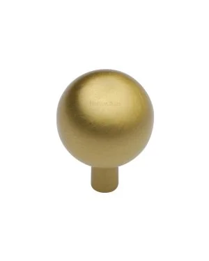 Heritage Brass Cabinet Knob Sphere Design 22mm Satin Brass finish