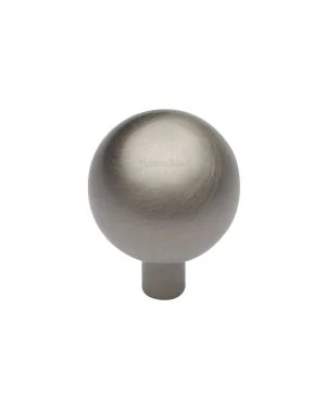Heritage Brass Cabinet Knob Sphere Design 22mm Satin Nickel finish