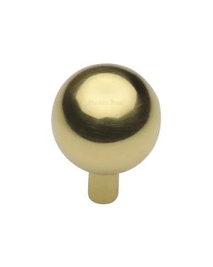Heritage Brass Cabinet Knob Sphere Design 28mm Polished Brass finish