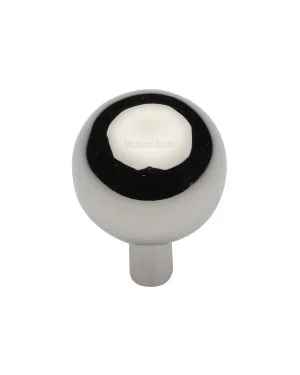 Heritage Brass Cabinet Knob Sphere Design 28mm Polished Nickel finish