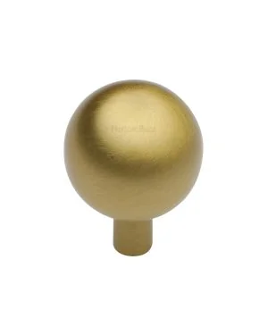 Heritage Brass Cabinet Knob Sphere Design 28mm Satin Brass finish