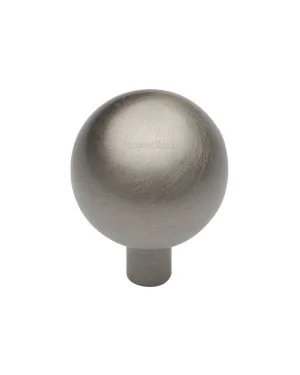 Heritage Brass Cabinet Knob Sphere Design 28mm Satin Nickel finish