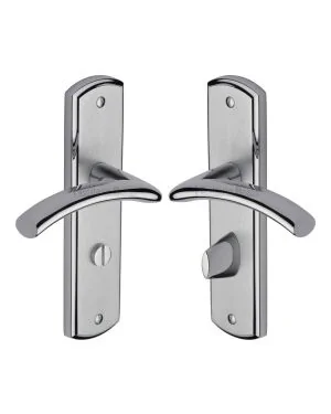 Heritage Brass Door Handle for Bathroom Centaur Design Apollo finish