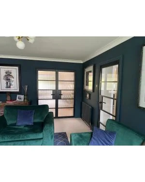 Odense Black 5-Light Reeded