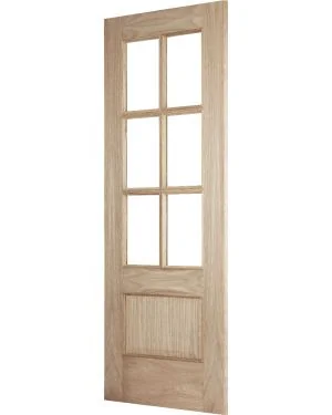 Bolection Iris Oak 6-Light Fire Door (FD30)