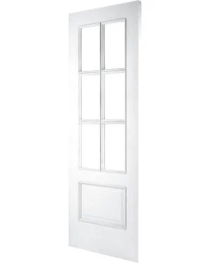 Bolection Iris White 6-Light Smooth Fire Door (FD30)
