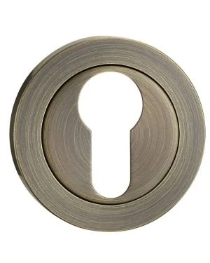 Antique Brass Euro Escutcheon