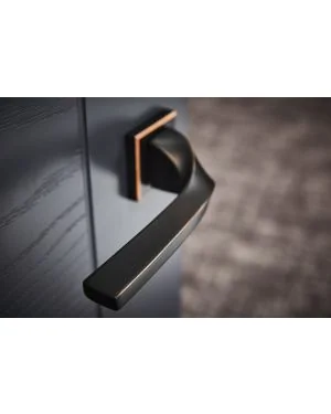 Maddelena Lever Handle Pair - Rubbed Copper